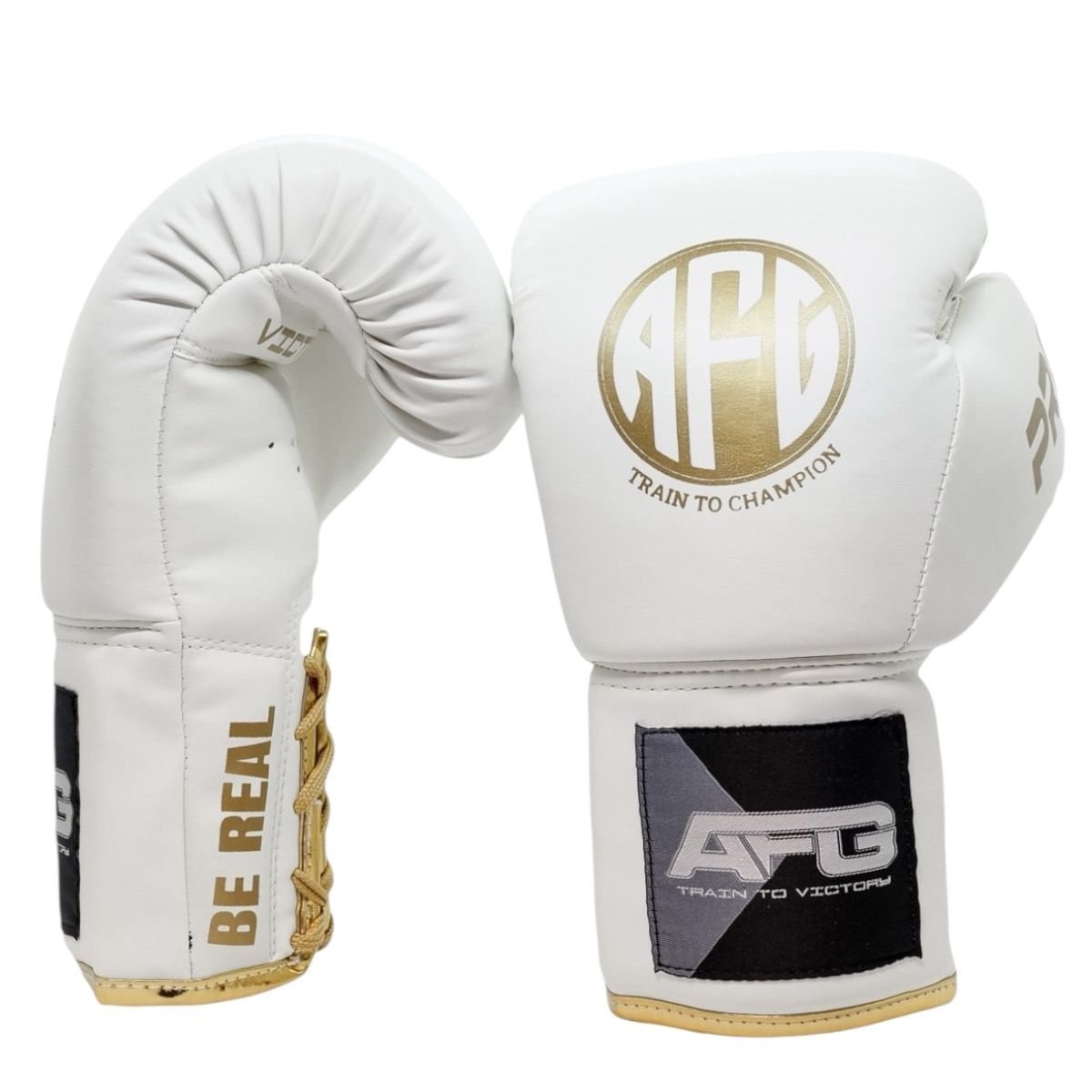 Bağcıklı Beyaz Gold Series Boks Eldiveni