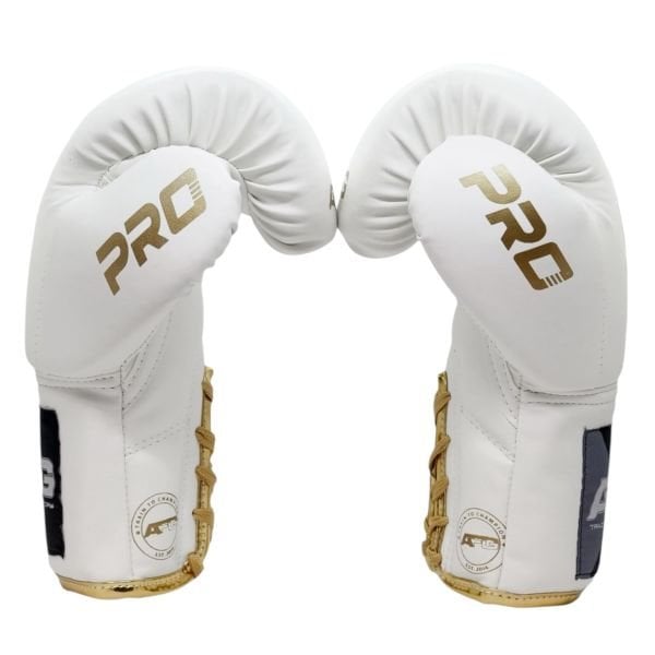 Bağcıklı Beyaz Gold Series Boks Eldiveni