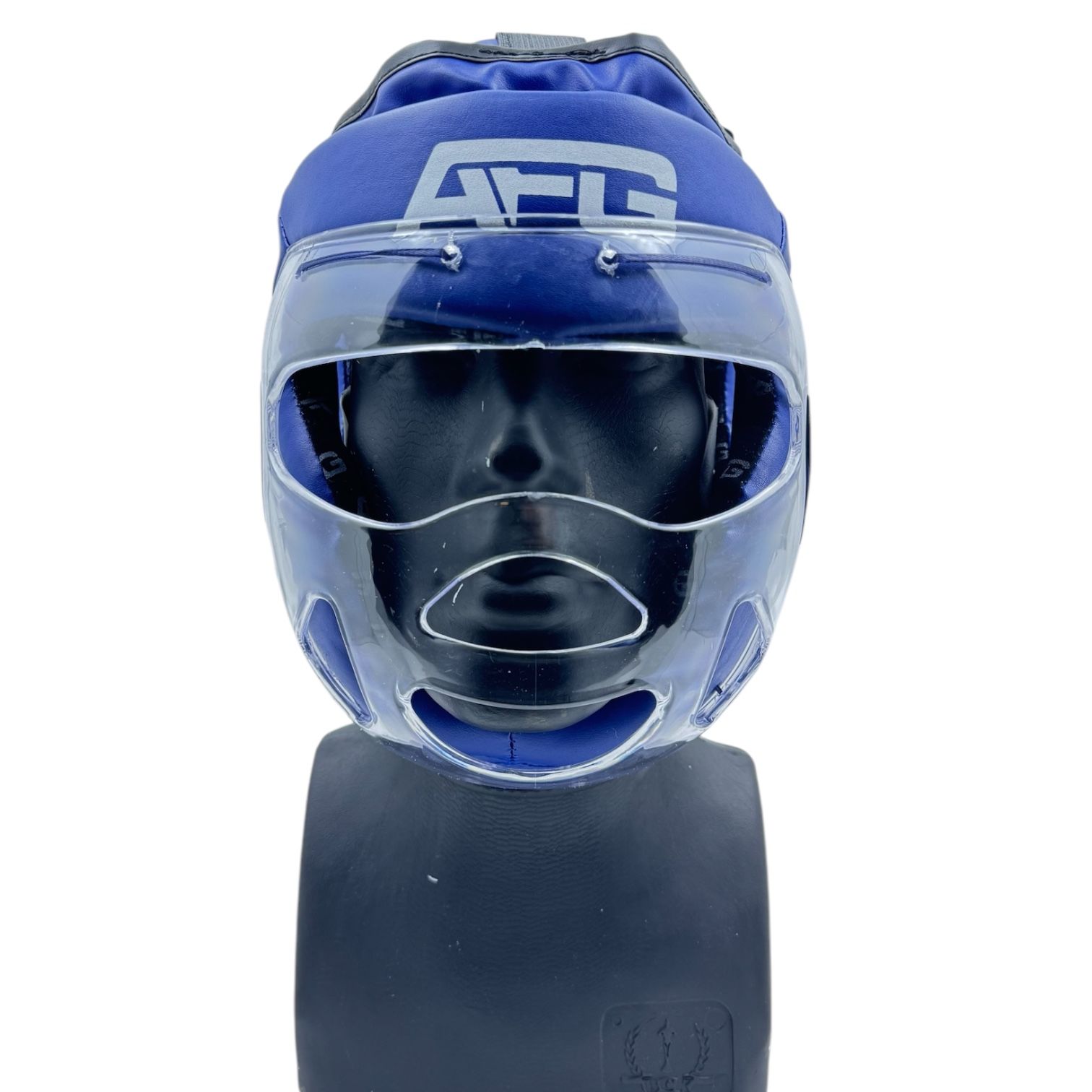 Mavi Yüz Korumalı (Camlı) Boks Kickboks Muaythai Kaskı