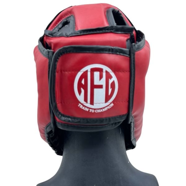 Kırmızı Yüz Korumalı (Camlı) Boks Kickboks Muaythai Kaskı